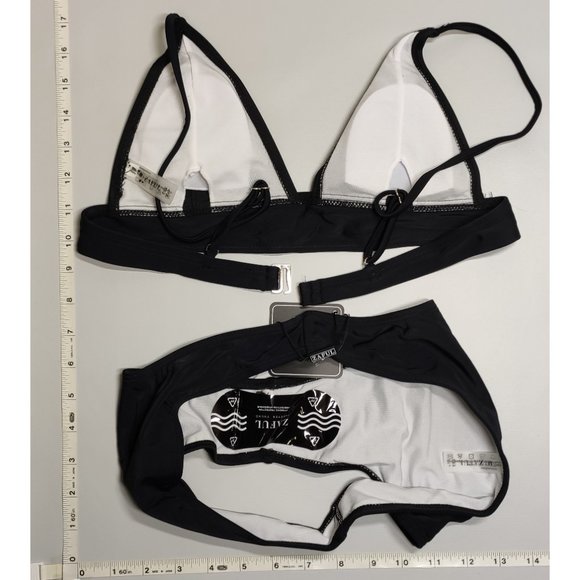 NWT ZAFUL Medium Triangle Black bikini set - Picture 2 of 6
